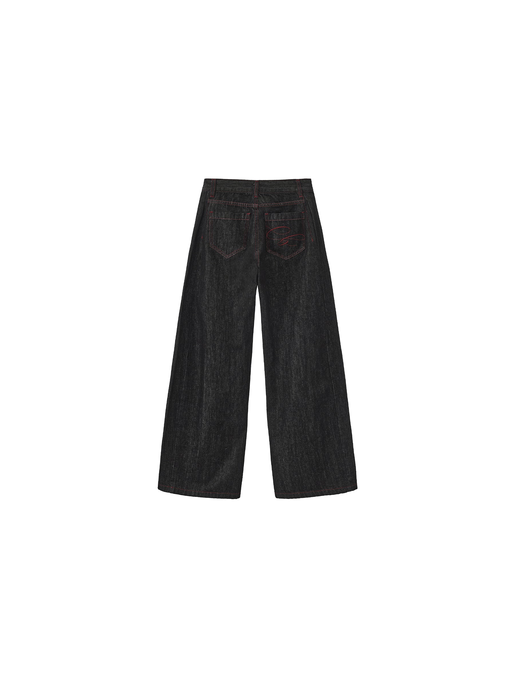 Vintage Curved Wide-Leg Trousers - Image 8