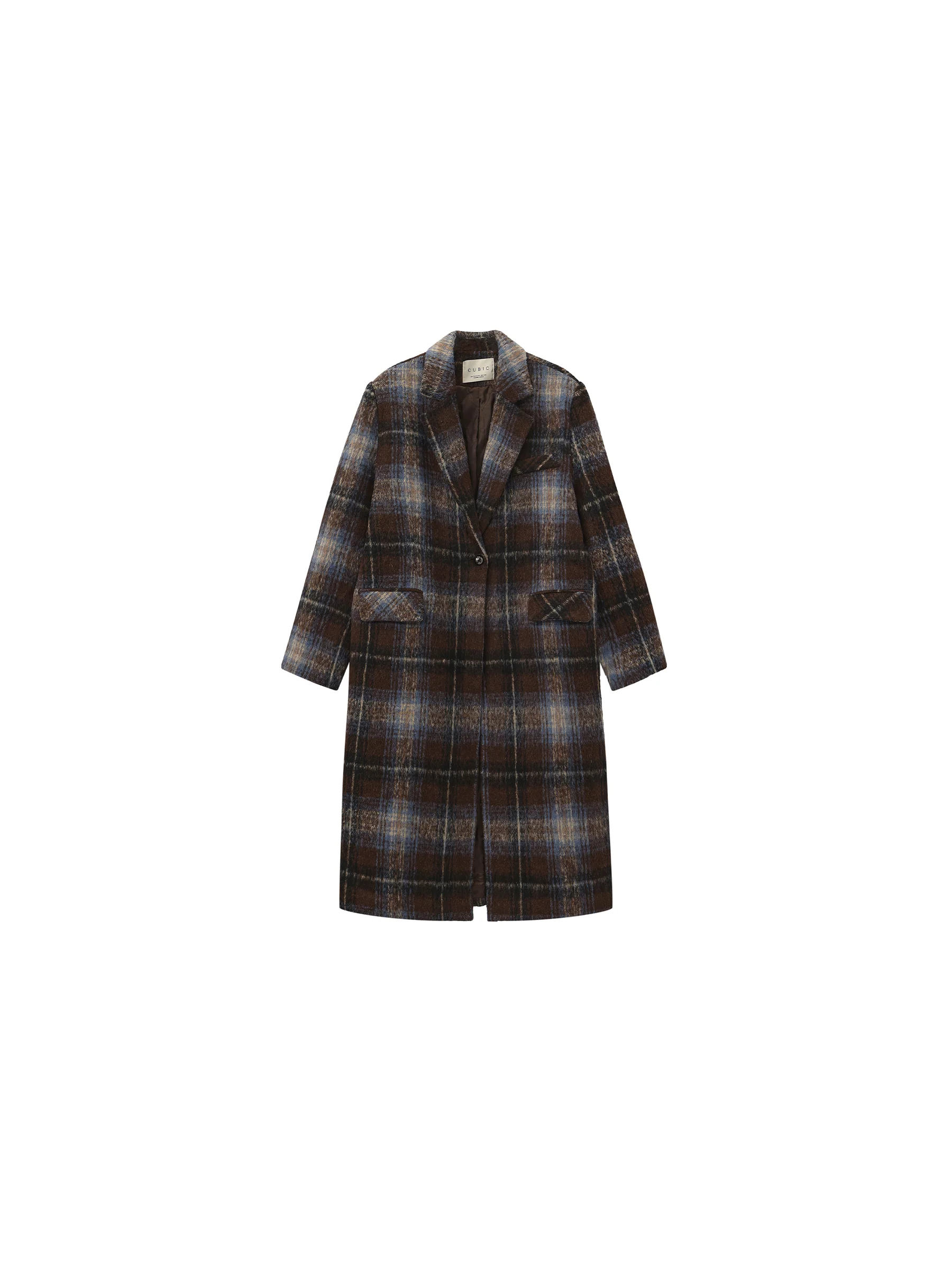 Vintage Plaid Longline Blazer Coat - Image 7