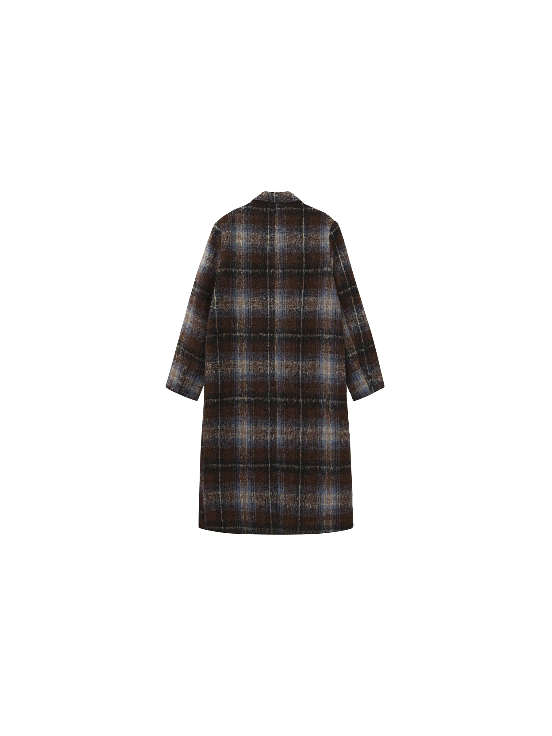 Vintage Plaid Longline Blazer Coat - Image 8