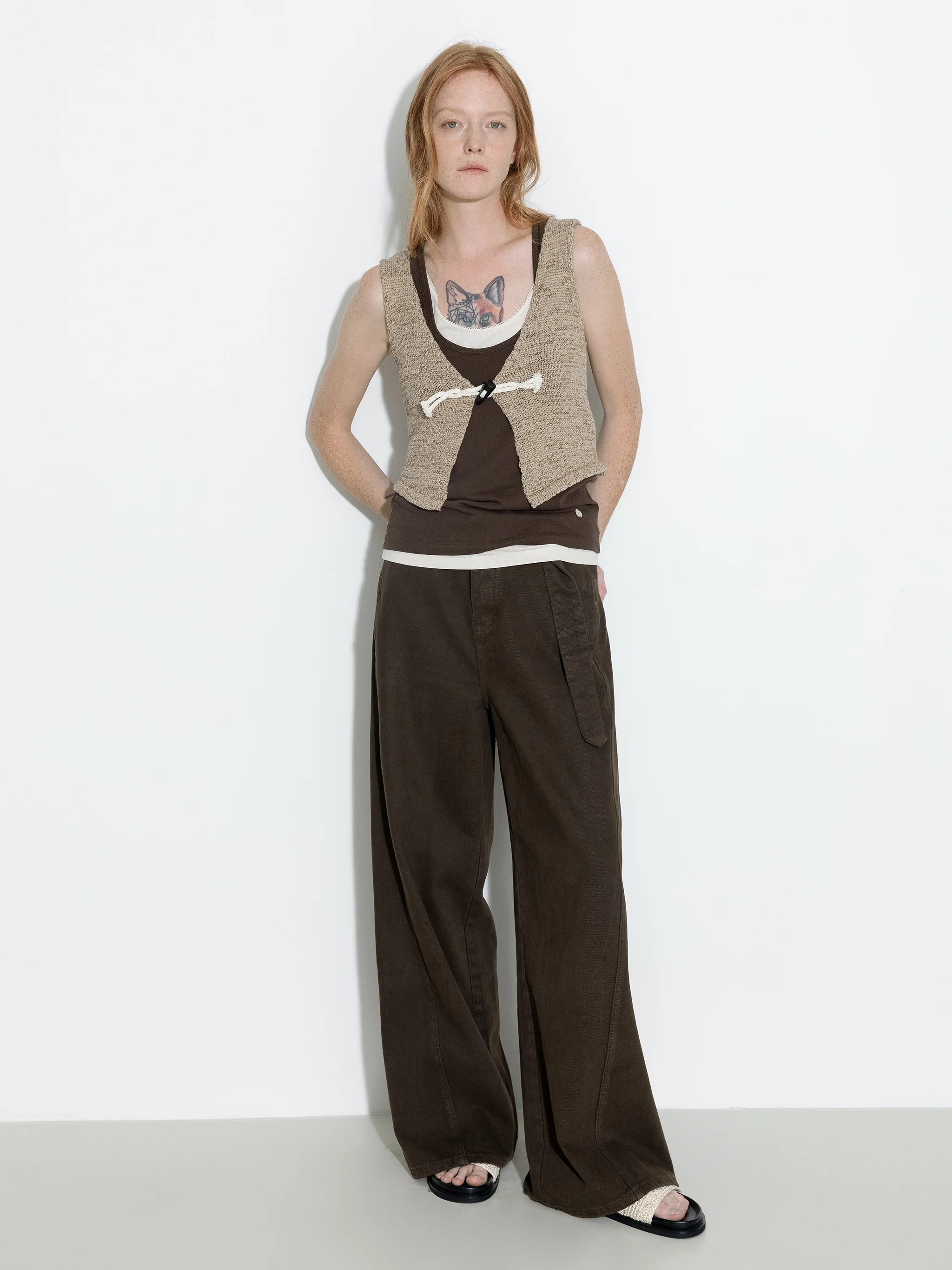 Vintage Toggle Button Knitted Cardigan Vest - Image 4