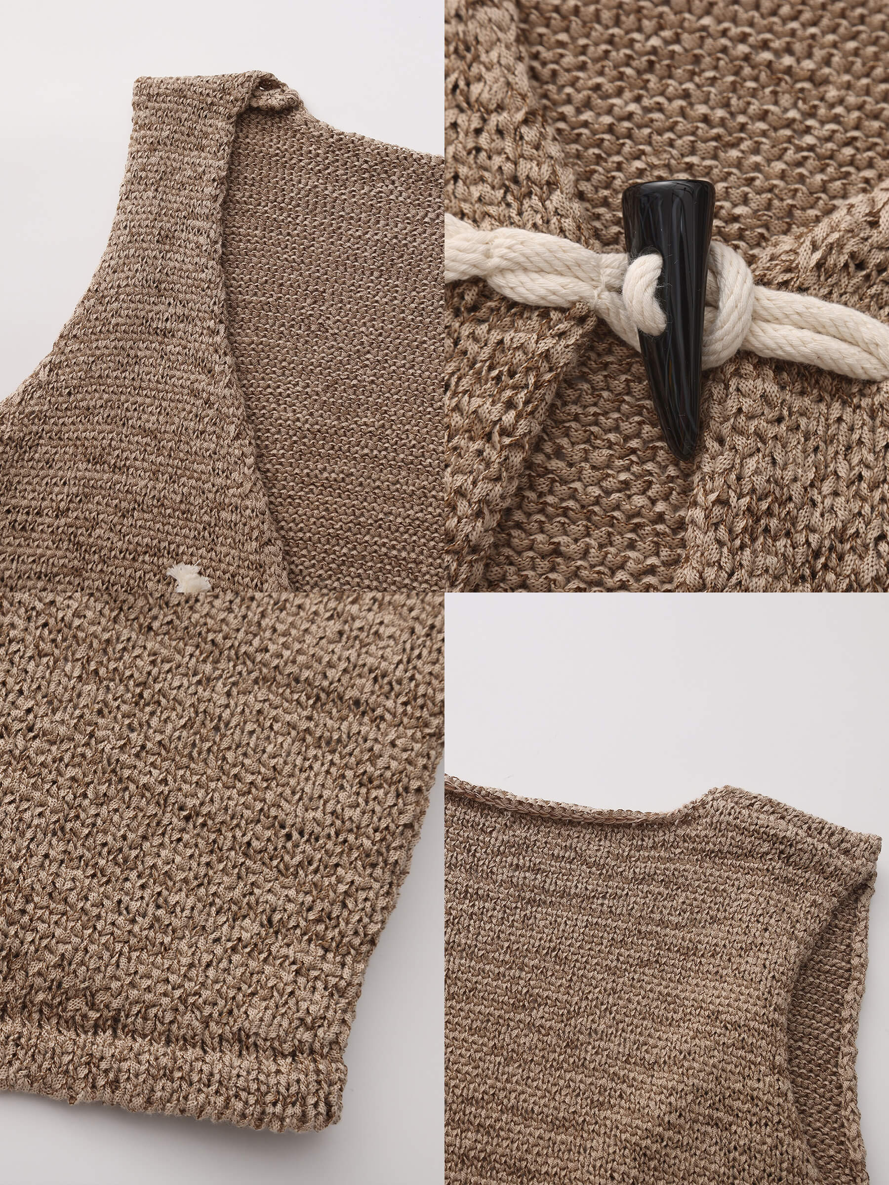 Vintage Toggle Button Knitted Cardigan Vest - Image 9