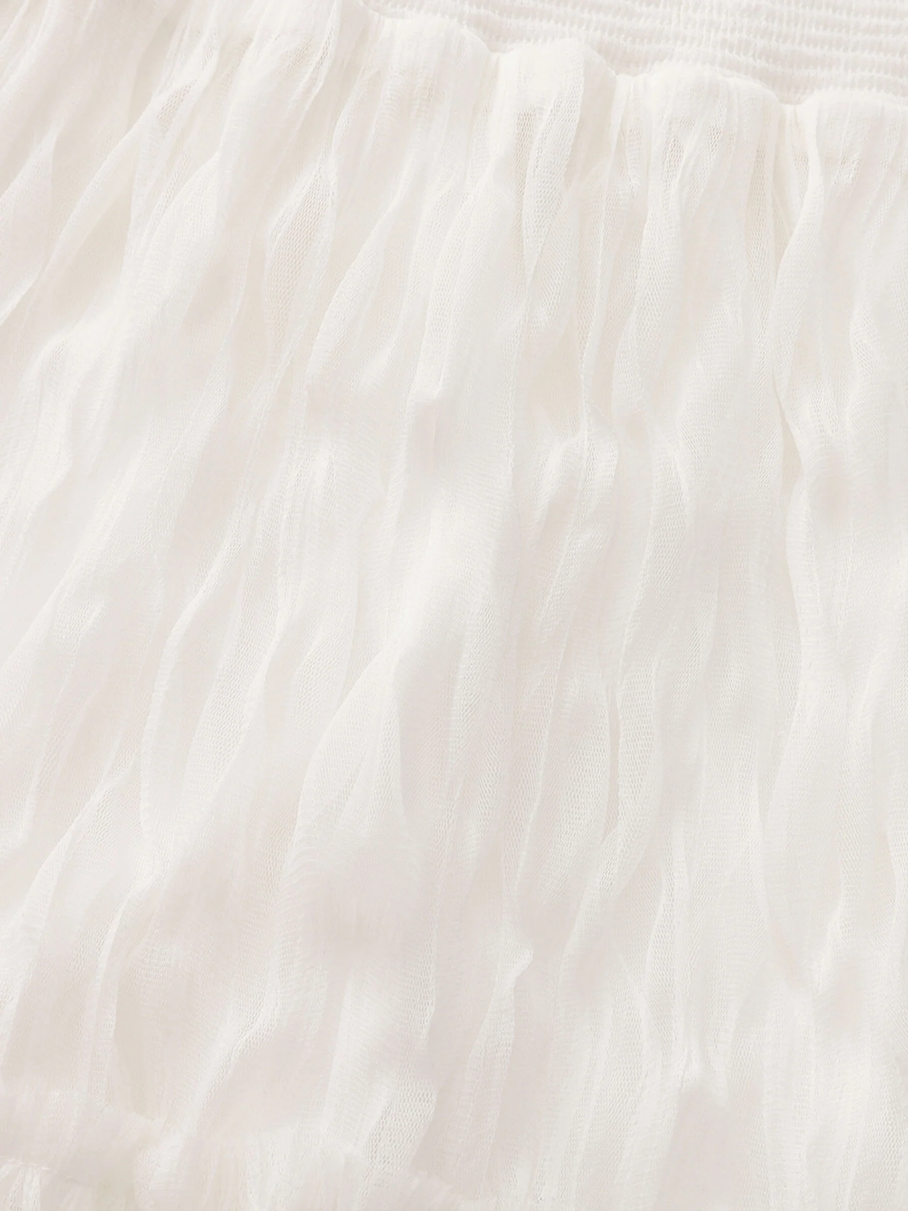 White Wavy Draped Midi Skirt - Image 11