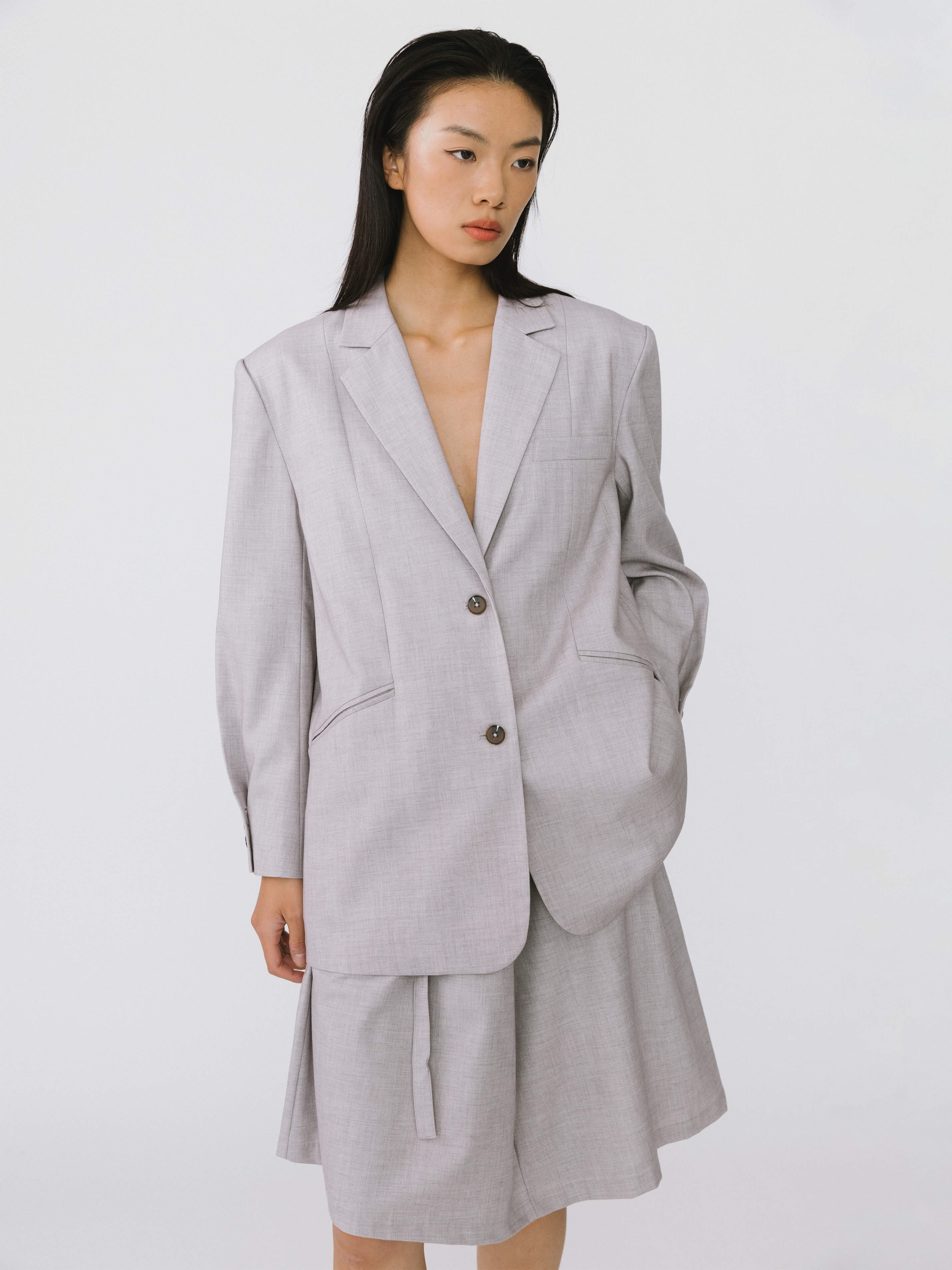 A-line Round Skirt with Wool Blend - Image 10