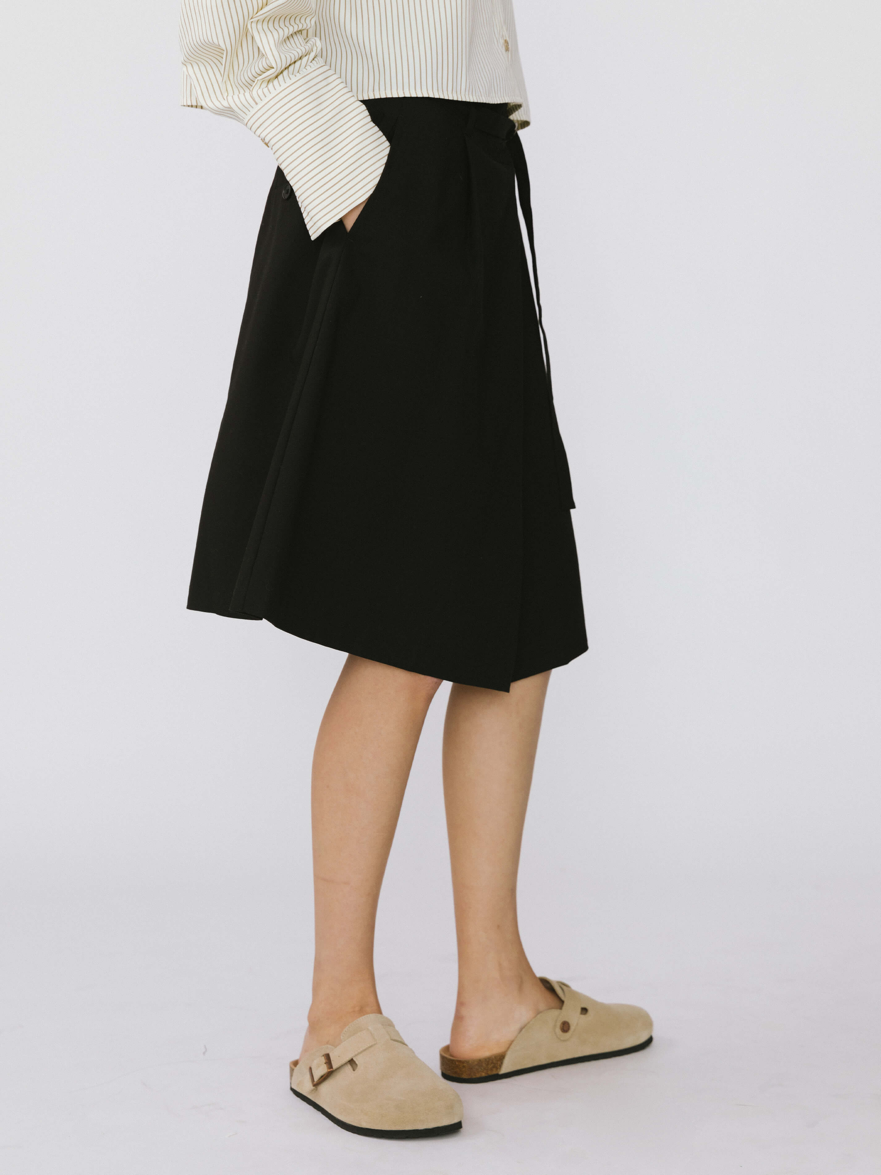 A-line Round Skirt with Wool Blend - Image 16