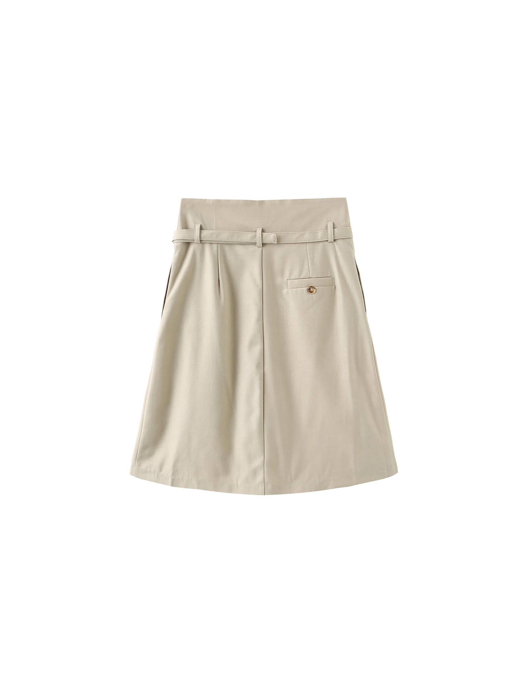 A-line Round Skirt with Wool Blend - Image 20