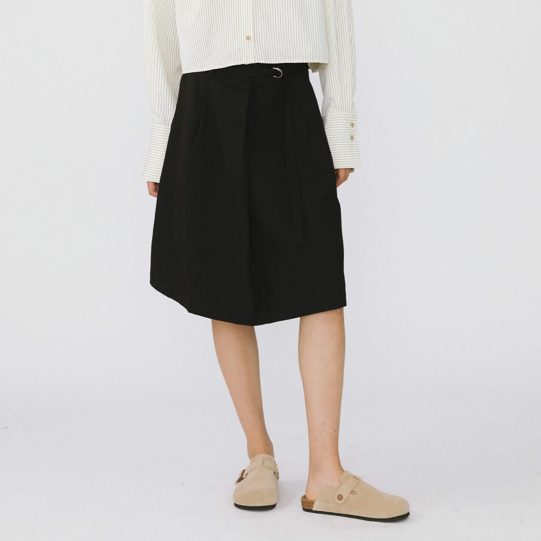 A-line Round Skirt with Wool Blend - Image 27
