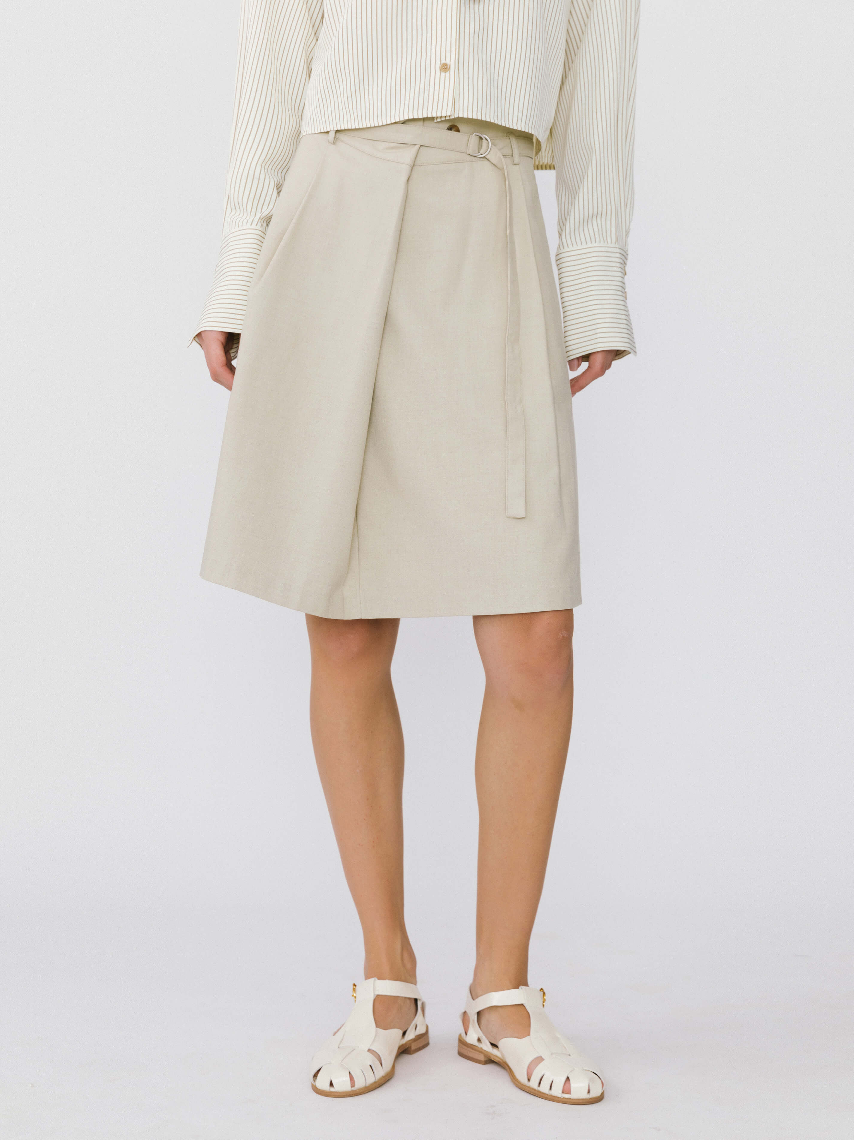 A-line Round Skirt with Wool Blend - Image 4