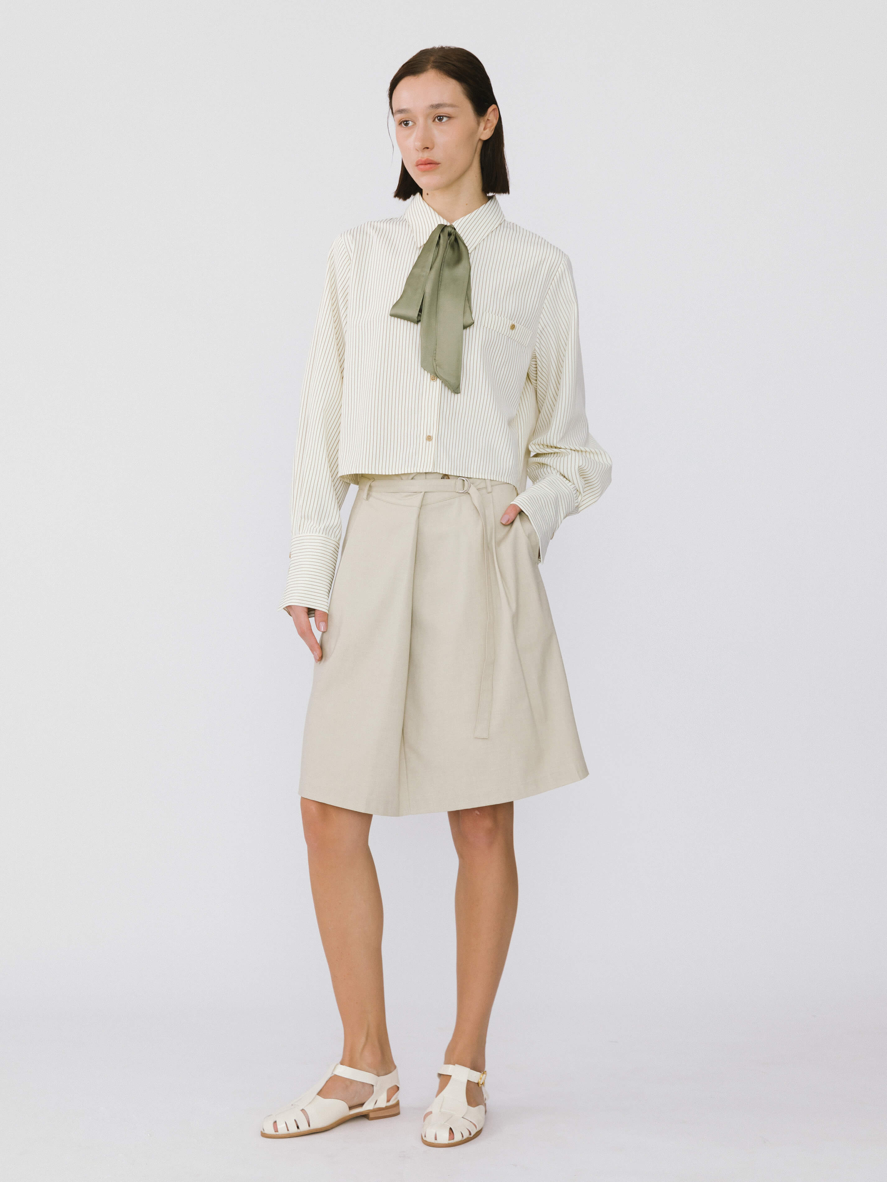 A-line Round Skirt with Wool Blend - Image 5