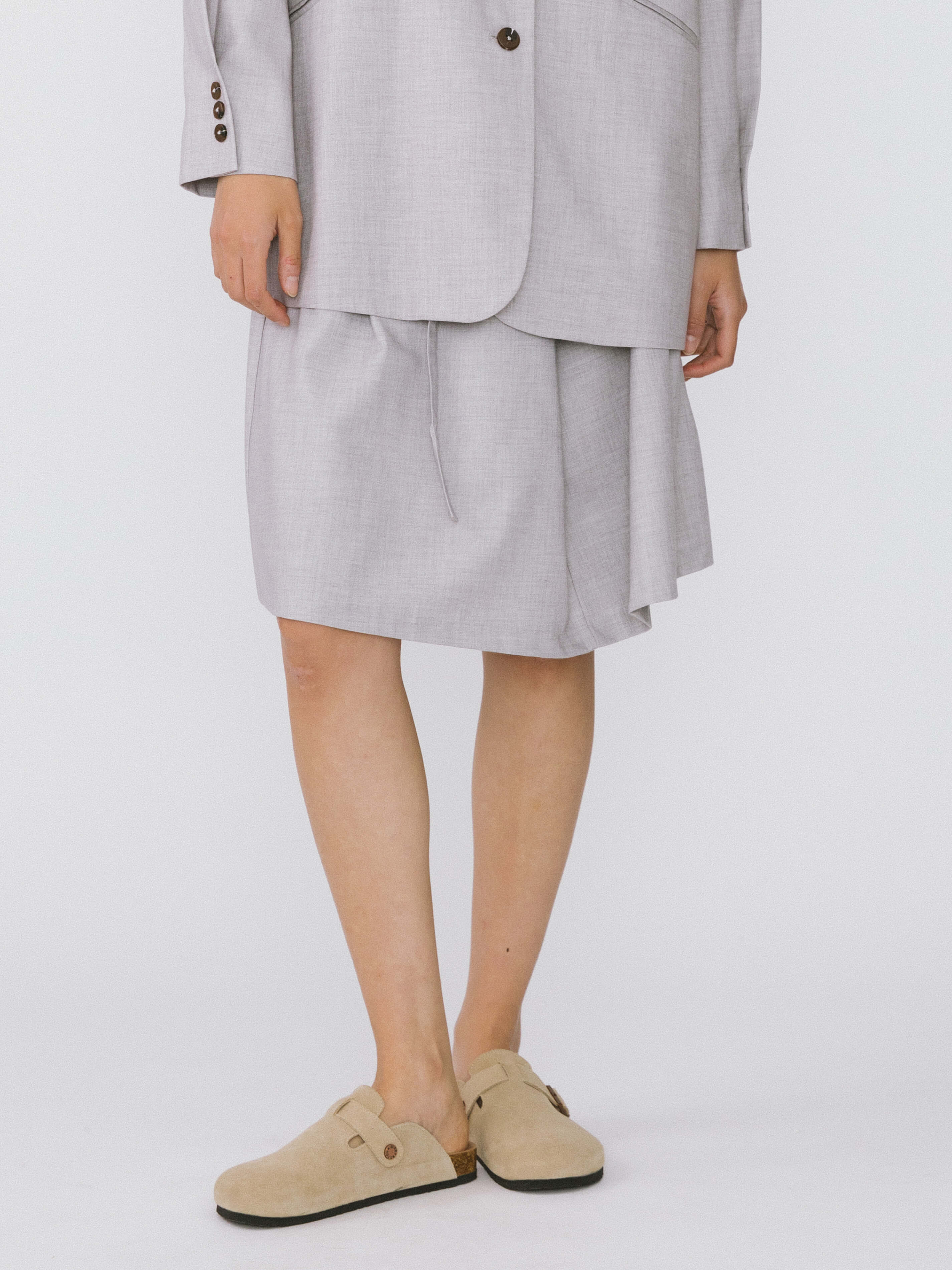 A-line Round Skirt with Wool Blend - Image 7