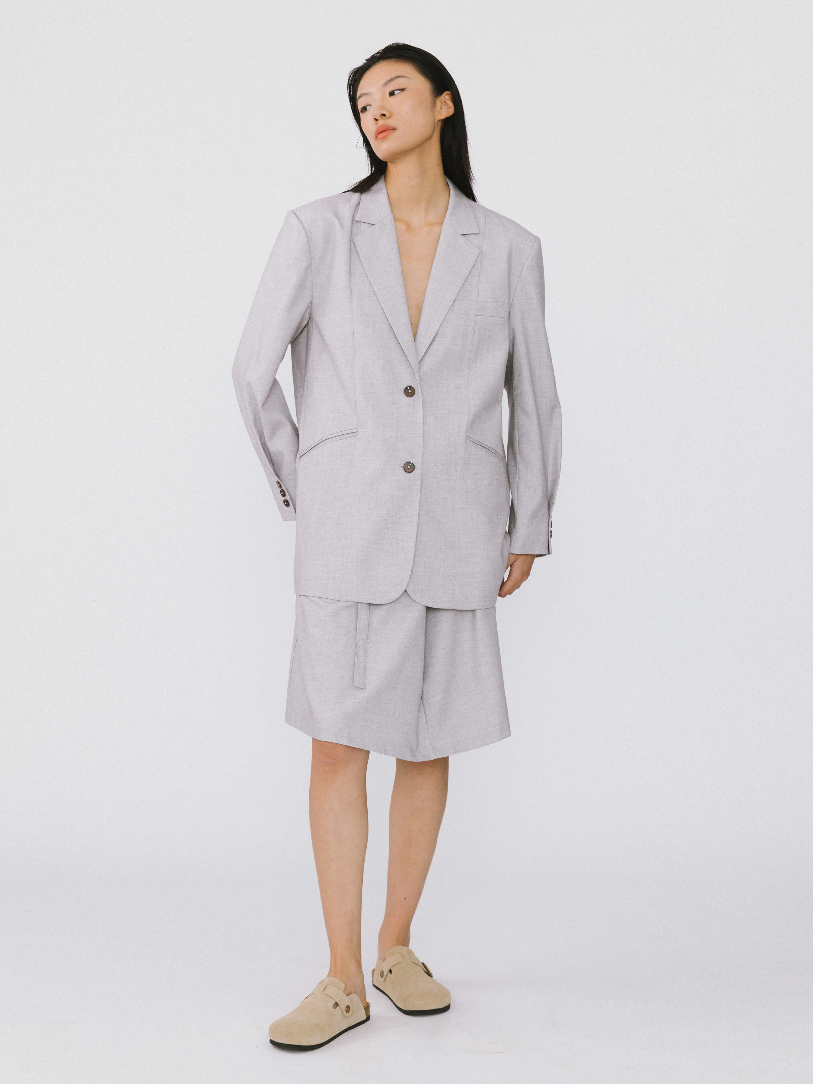 A-line Round Skirt with Wool Blend - Image 8