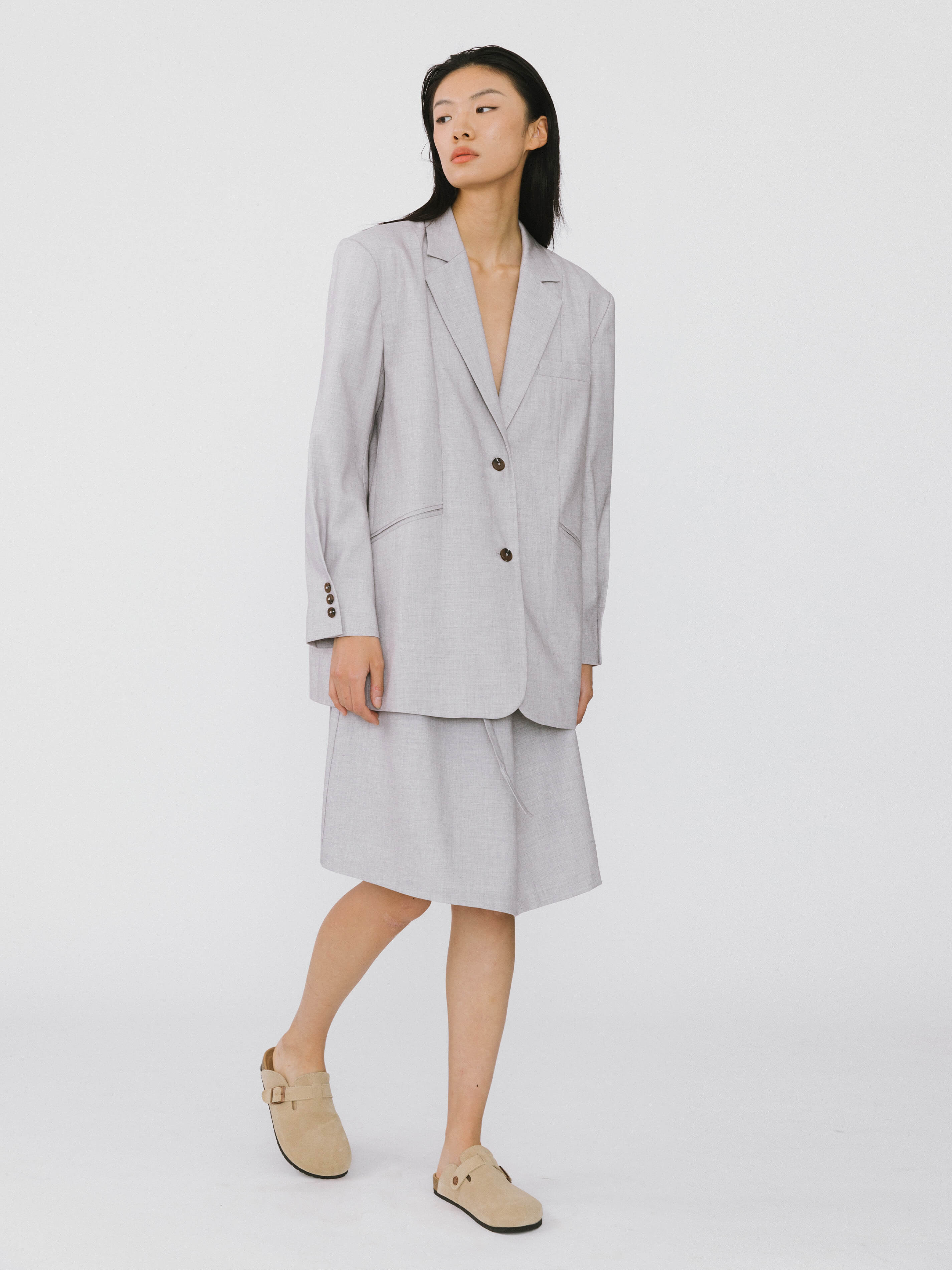 A-line Round Skirt with Wool Blend - Image 9