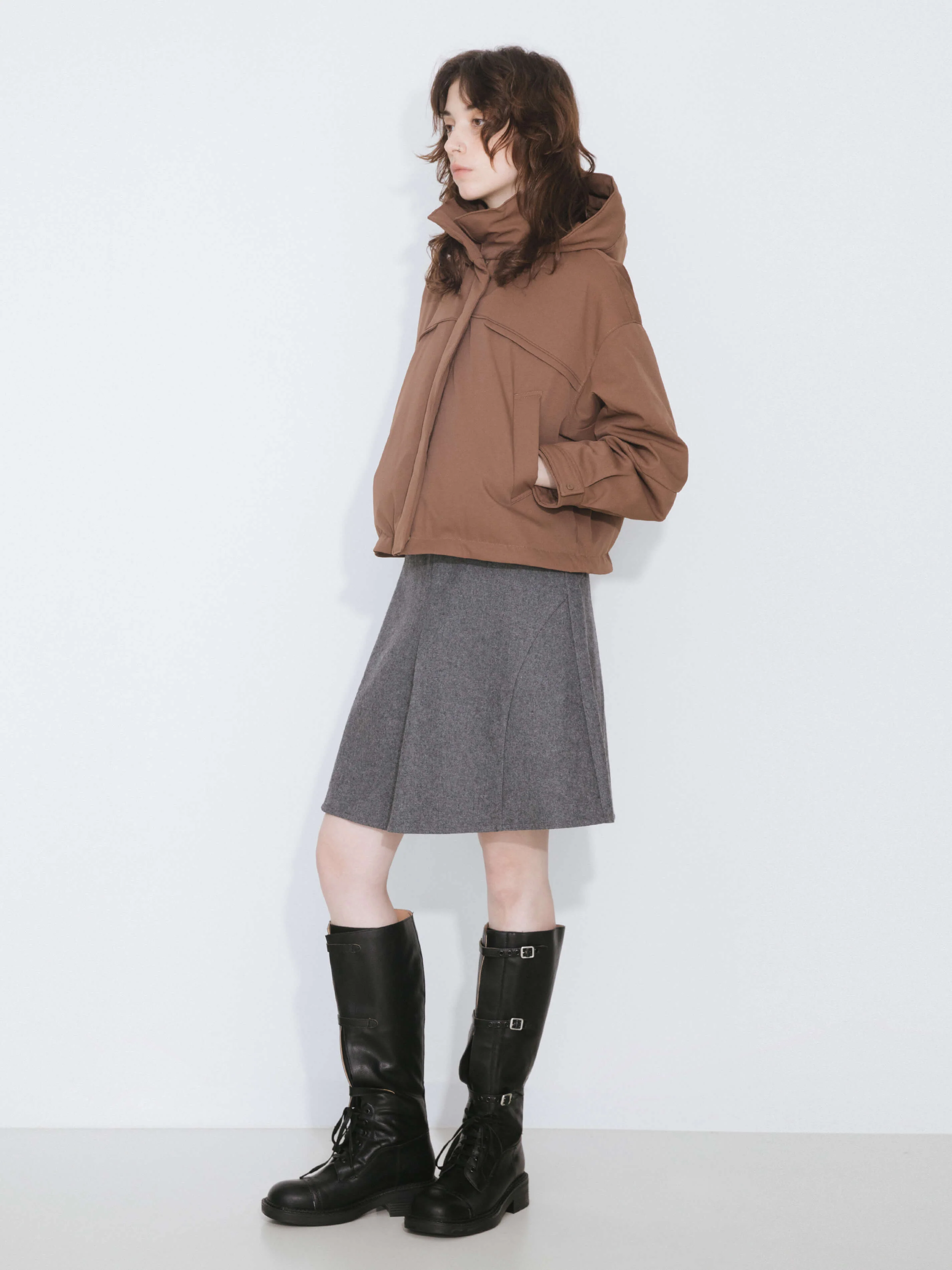 Wool Blend A-Line Skirt - Image 11