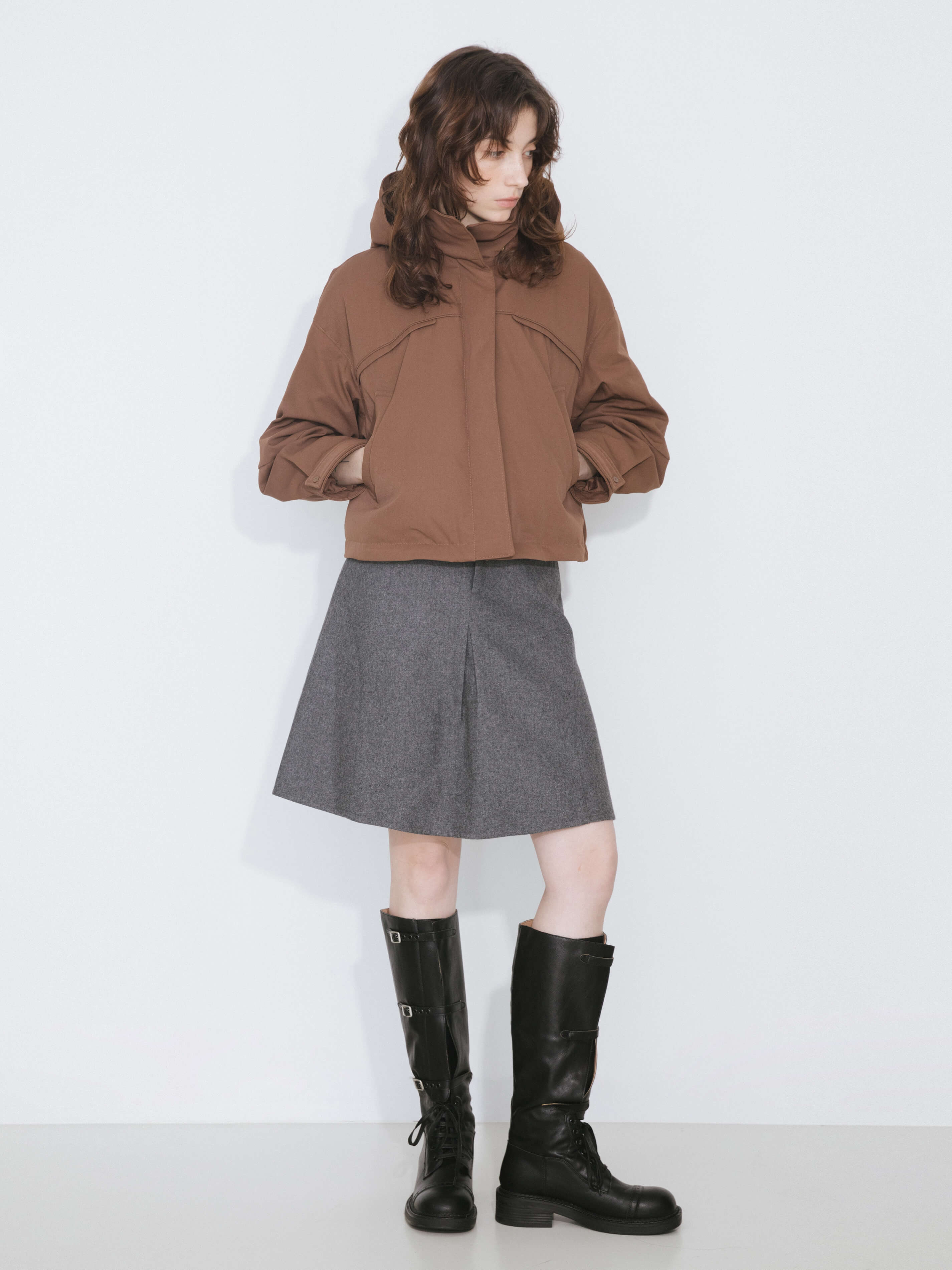 Wool Blend A-Line Skirt - Image 7