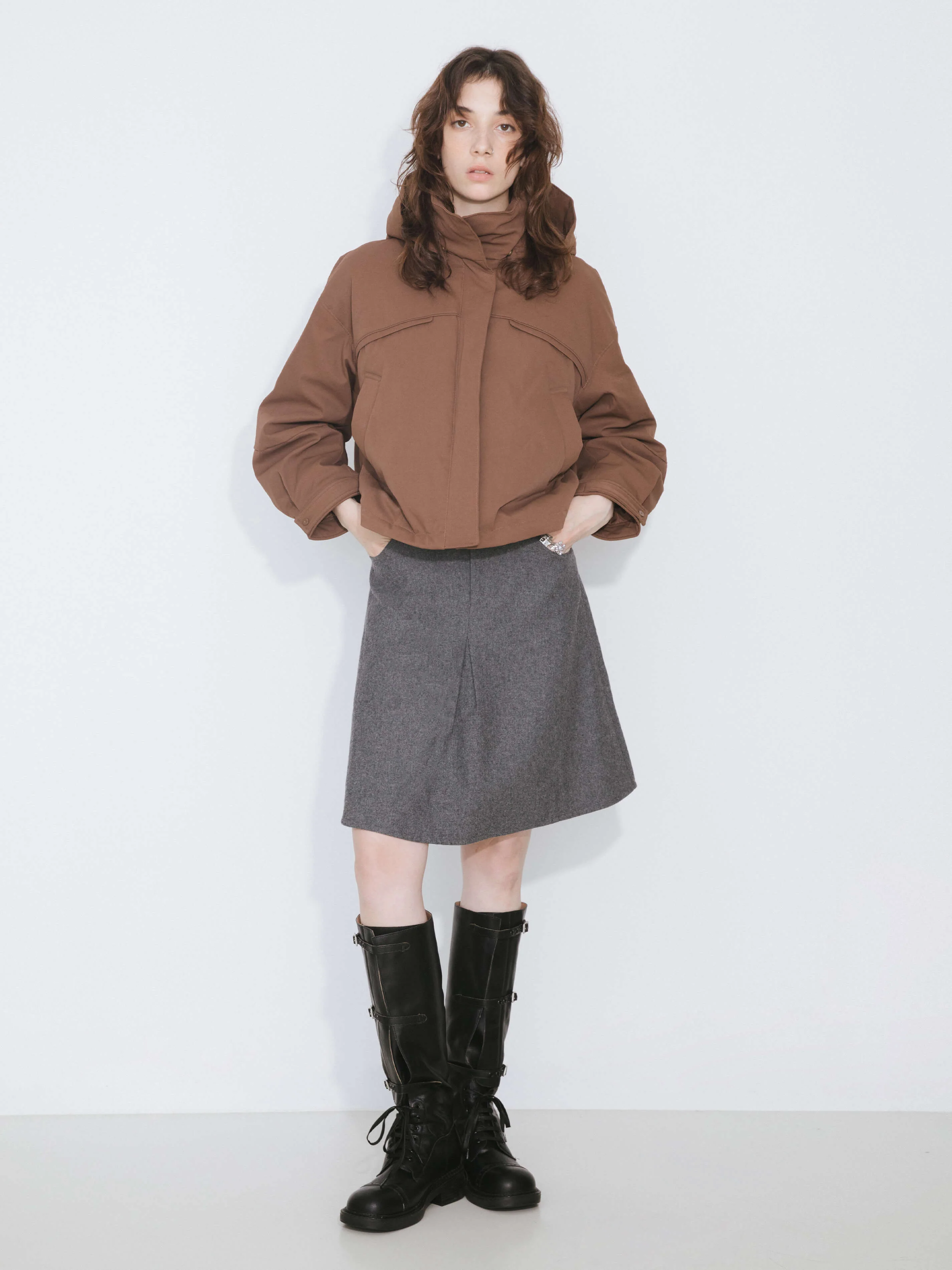 Wool Blend A-Line Skirt - Image 9